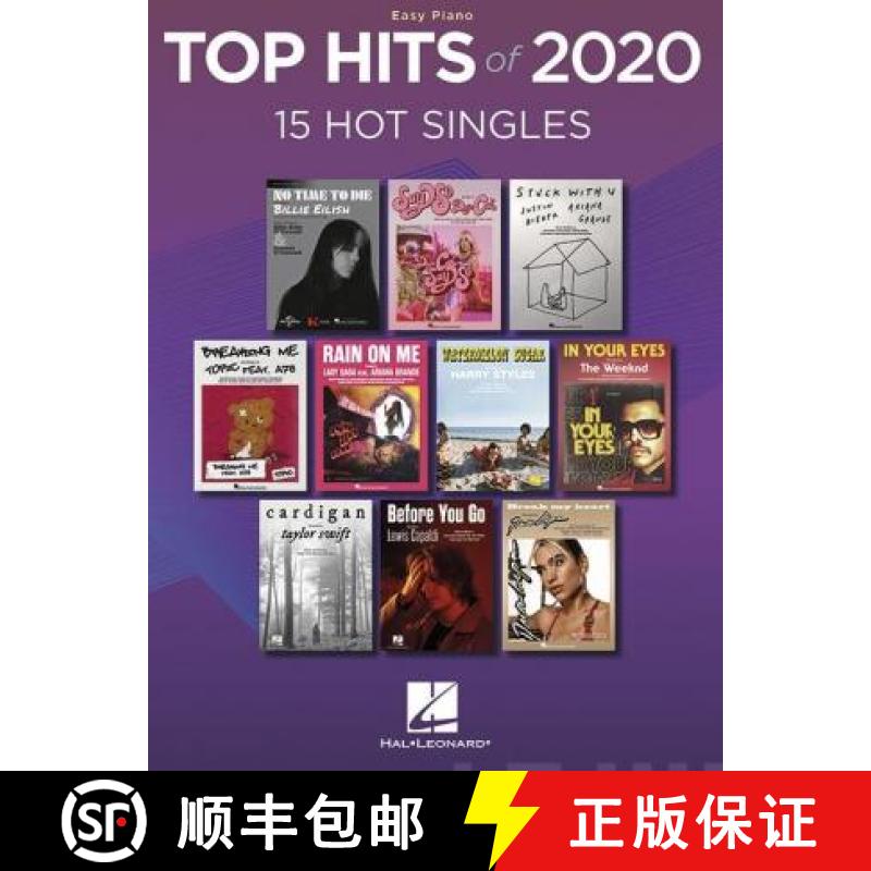 【2-3周达】Top Hits of 2020: 15 Hot Singles [9781705111581]