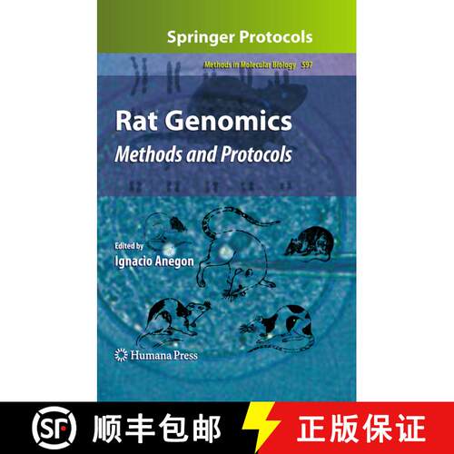 【3-4周达】精装 Rat Genomics: Methods and Protocols - Rat Genomics Preliminary Entry 2267 [9781603273886]