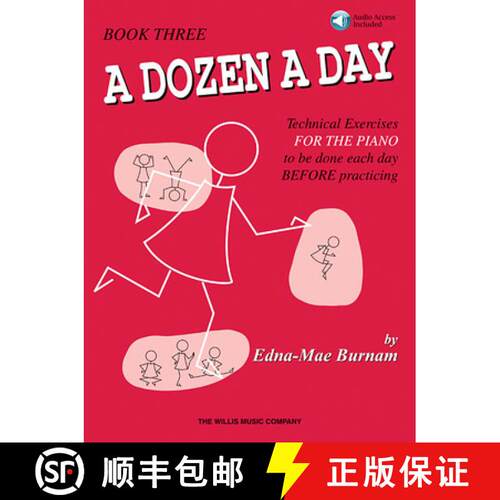 【3-4周达】Edna-Mae Burnam: A Dozen a Day - Book 3 with CD Piano Warm-Up and Technique Exercises for ... [9781423452928]