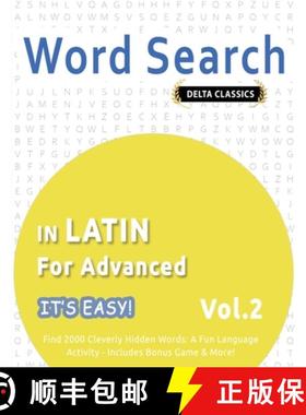 【3-4周达】Word Search in Latin for Advanced - It's Easy! Vol.2 - Delta Classics - Find 2000 Cleverly... [9798349018794]