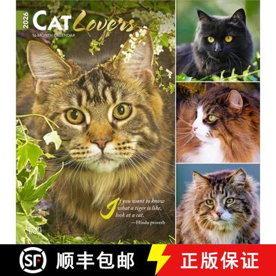 【3-4周达】Cat Lovers 2026 12 X 24 Inch (Hanging) Monthly Square Wall Calendar Foil Stamped Cover Pla... [9798330702787]