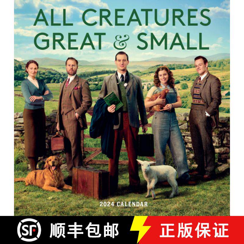 【3-4周达】All Creatures Great and Small Wall Calendar 2024: Beloved Characters to Charm You All Year... [9781523520589]