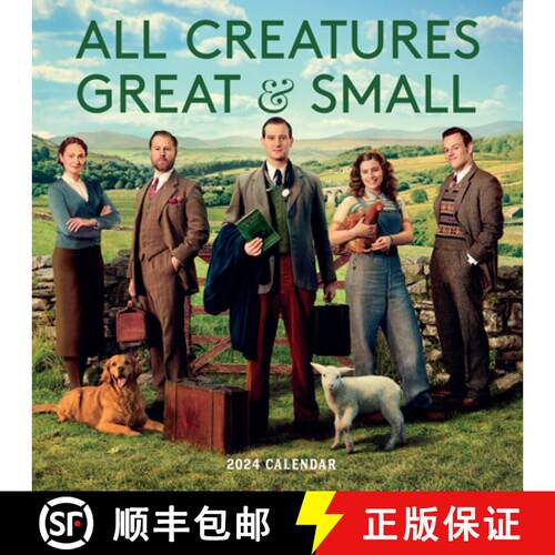 【3-4周达】All Creatures Great and Small Wall Calendar 2024: Beloved Characters to Charm You All Year... [9781523520589]