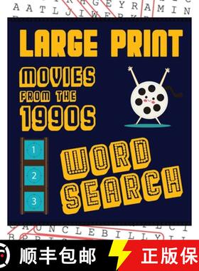 【3-4周达】Large Print Movies From The 1990s Word Search: With Movie Pictures - Extra-Large, For Adul... [9781952772597]