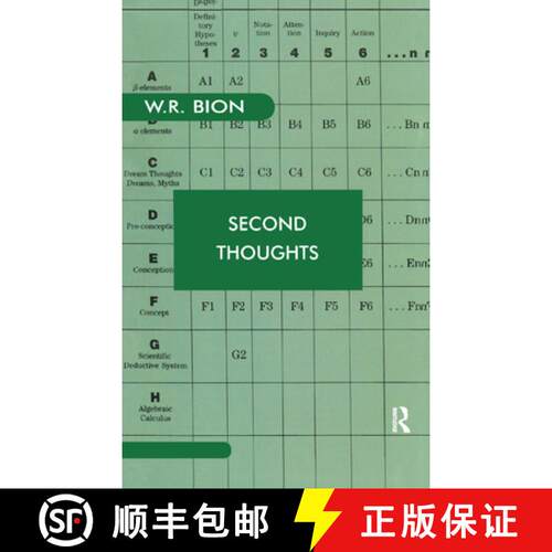 【3-4周达】精装 Second Thoughts : Selected Papers on Psychoanalysis [9780367326753]