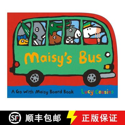 【3-4周达】Maisy's Bus: (A Bus-Shaped Board Book about Maisy the Mouse's Adventure Through Town - For... [9780763694067]