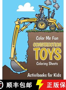 【3-4周达】Color Me Fun: Construction Toys Coloring Sheets [9781683217633]