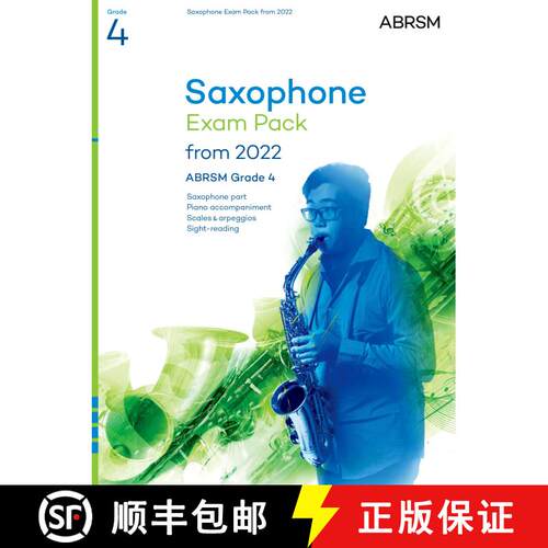 【3-4周达】Saxophone Exam Pack from 2022, ABRSM Grade 4: Selected from the syllabus from 2022. Score ... [9781786014252]