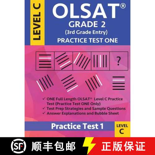 【3-4周达】Olsat Grade 2 (3rd Grade Entry) Level C: Practice Test One Gifted and Talented Prep Grade ... [9781948255660]
