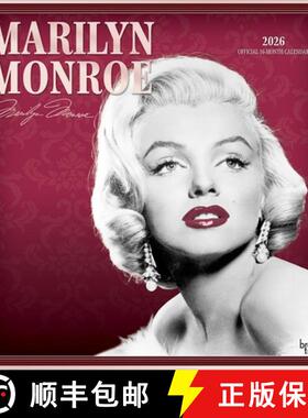 【3-4周达】Marilyn Monroe Official 2026 12 X 24 Inch (Hanging) Monthly Square Wall Calendar Foil Stam... [9798330701384]