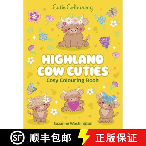 【3-4周达】Highland Cow Cuties Cosy Colouring Book [9780702350177]