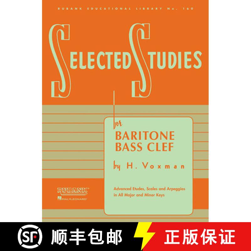 【3-4周达】Selected Studies: For Baritone B.C. [9781495075056]