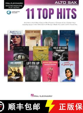 预订 11 Top Hits for Alto Sax Instrumental Play-Along [9781705197561]