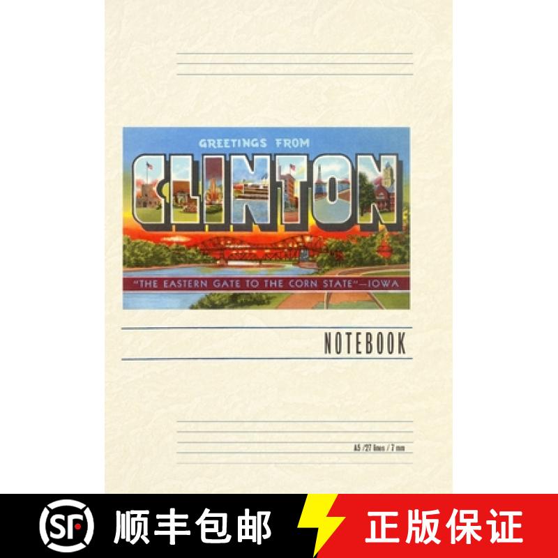 【4周达】Vintage Lined Notebook Greetings from Clinton [9798385413263]