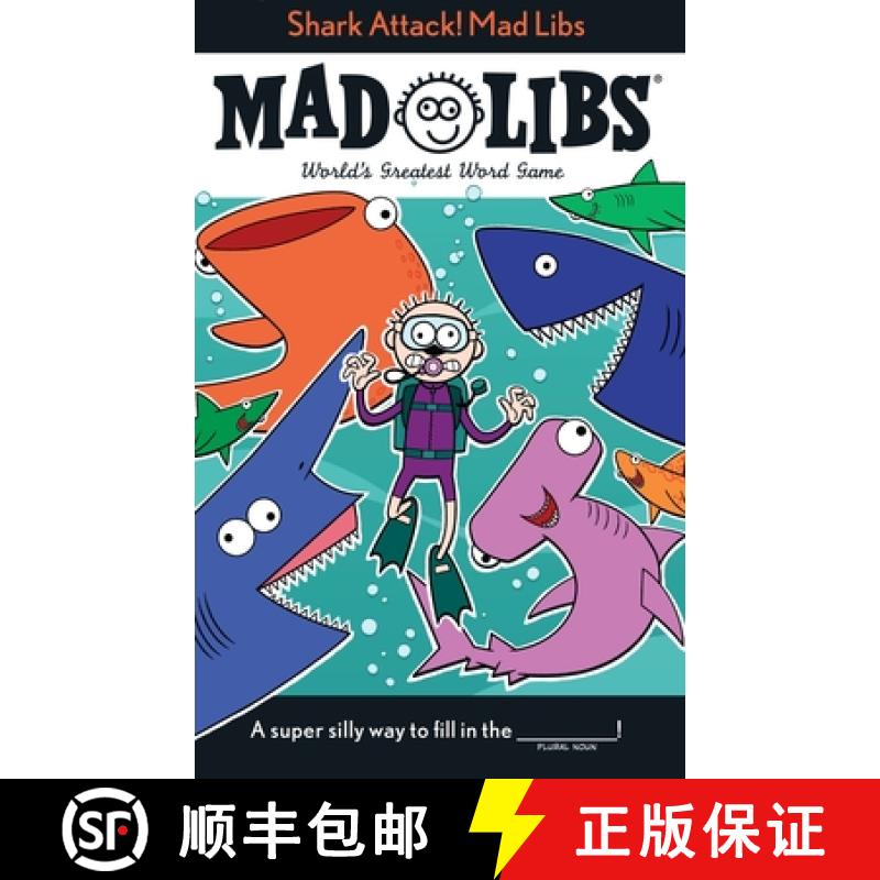 【3-4周达】Shark Attack! Mad Libs: World's Greatest Word Game [9781524788193]