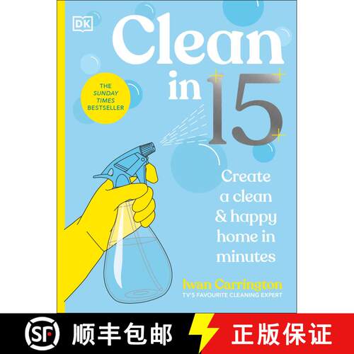 【3-4周达】Clean in 15: Time-Smart Tips for a Clean and Happy Home [9780241766705]