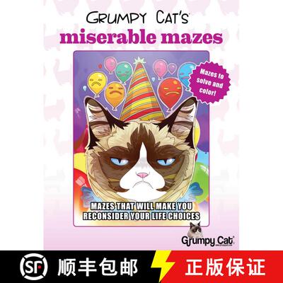 【3-4周达】Grumpy Cat's Miserable Mazes: Mazes That Will Make You Reconsider Your Life Choices [9781631582097]