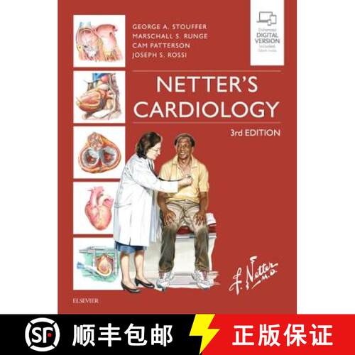 【3-4周达】精装 Netter's Cardiology [9780323547260]