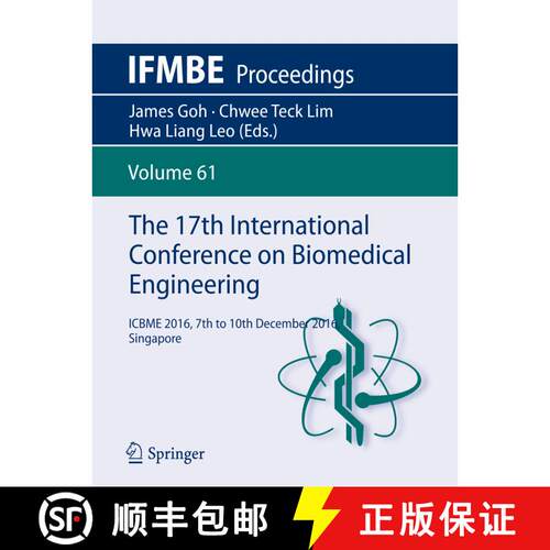 【3-4周达】The 16th International Conference on Biomedical Engineering : ICBME 2016, 7th to 10th Dece... [9789811042195]