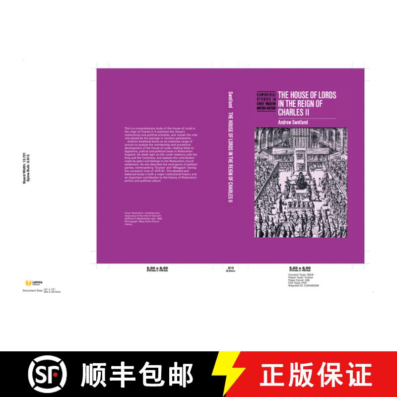 【3-4周达】House of Lords in the Reign of Charles II: - The House of Lords in the Reign of Charles II [9780521554589]