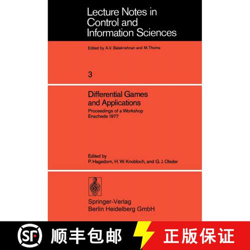 【3-4周达】Differential Games and Applications : Proceedings of a Workshop Enschede 1977 [9783540084075]