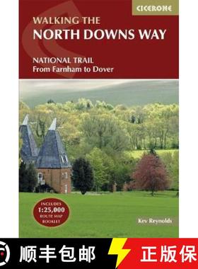 【3-4周达】North Downs Way: National Trail from Farnham to Dover [9781852848613]