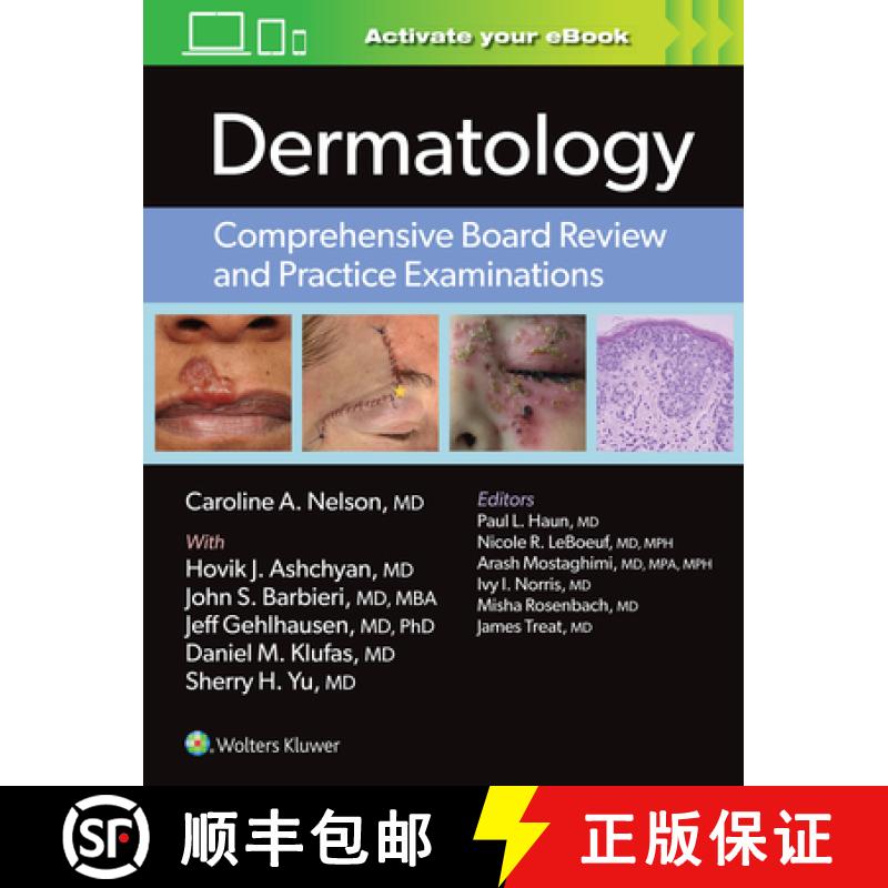 【3-4周达】Dermatology : Comprehensive Board Review and Practice Examinations: Print + eBook with Mul... [9781975141714]