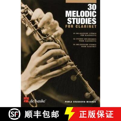 【3-4周达】30 Melodic Studies for Clarinet [9789043114899]