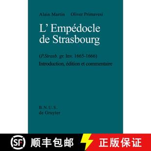 Strasb. Introduction gr. Inv. Empedocle Strasbourg 9783110151299 Comme... 1666 1665 Edition 4周达