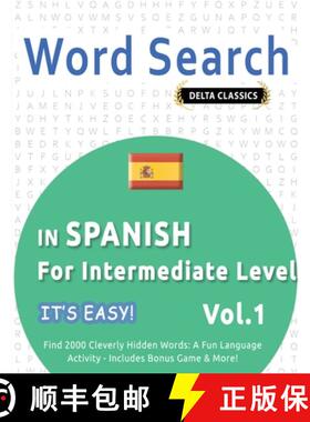 【3-4周达】Word Search in Spanish for Intermediate Level - It's Easy! Vol.1 - Delta Classics - Find 2... [9798349006036]