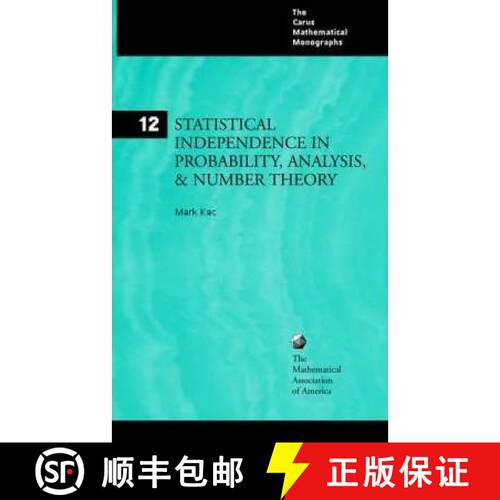 【3-4周达】Statistical Independence in Probability, Analysis, and Number Theory [9780883850251]