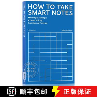 现货 如何做明智的笔记 第二版 How to Take Smart Notes: One Simple Technique to Boost Writing, Learning... [9783982438801]