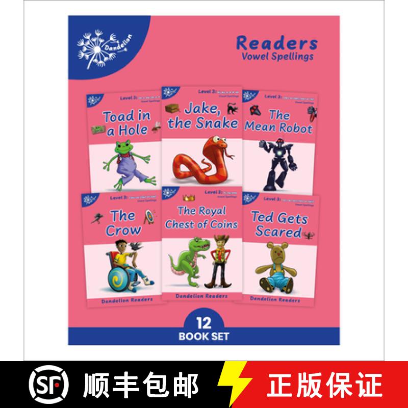 【3-4周达】Phonic Books Dandelion Readers Vowel Spellings Level 3 Jake, the Snake: Decodable Books fo... [9781783693313]