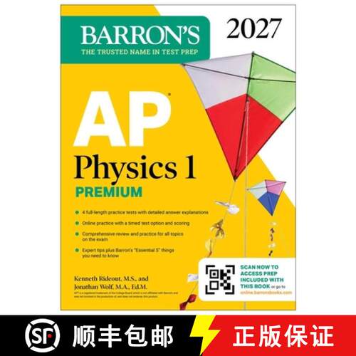 【3-4周达】AP Physics 1 Premium, 2027: Prep Book with 4 Practice Tests + Comprehensive Review + Onlin... [9798349701603]