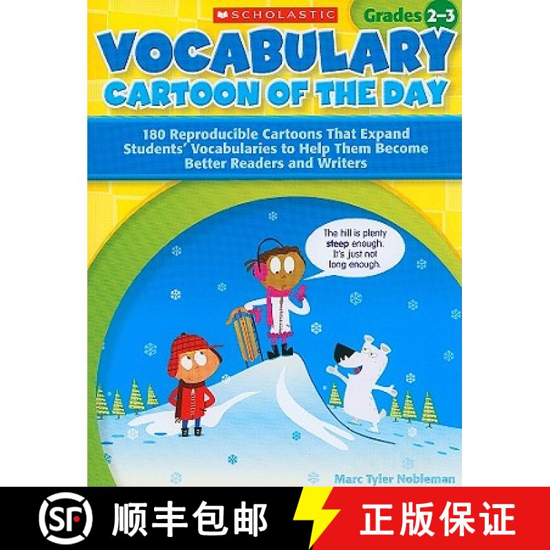 预订 Vocabulary Cartoon of the Day, Grades 2-3: 180 Reproducible Cartoons That Expand Students' Vocab... [9780545147132]