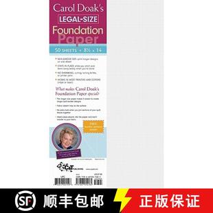 【3-4周达】Carol Doak's Legal-Size Foundation Paper 50 Sheets, 8 1/2 x 14 [9781607054184]