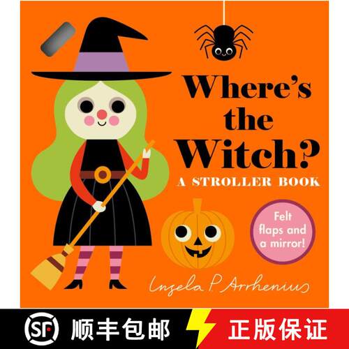 【3-4周达】Where's the Witch?: A Stroller Book: (An Interactive, Sensory Lift-the-Flap Book with Felt... [9781536241419]