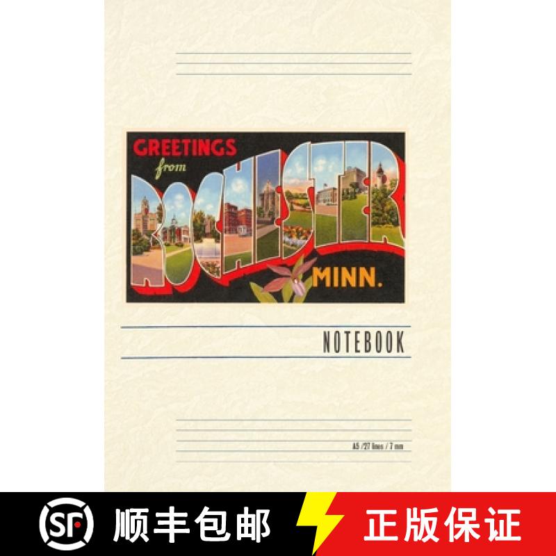 【3-4周达】Vintage Lined Notebook Greetings from Rochester [9798385426201]
