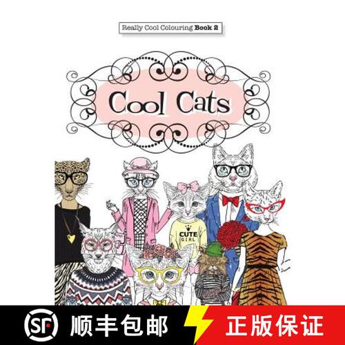 【3-4周达】Really COOL Colouring  Book 2: Cool Cats [9781908707529]