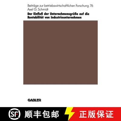 【3-4周达】Der Einfluß der Unternehmensgröße auf die Rentabilität von Industrieunternehmen [9783409135269]