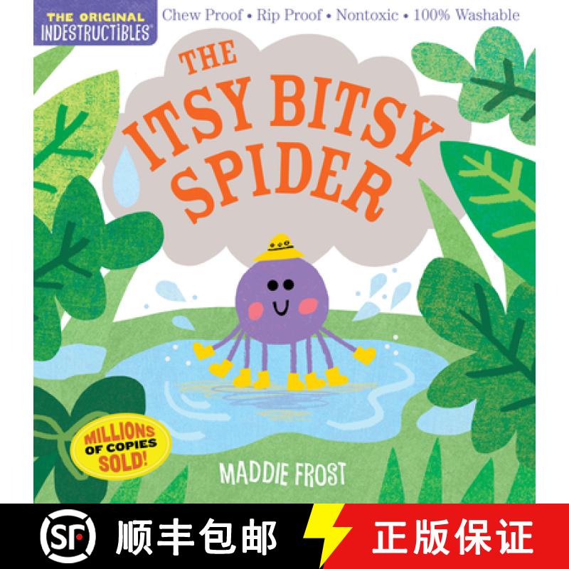 【3-4周达】Indestructibles: The Itsy Bitsy Spider: Chew Proof - Rip Proof - Nontoxic - 100% Washable ... [9781523505098]