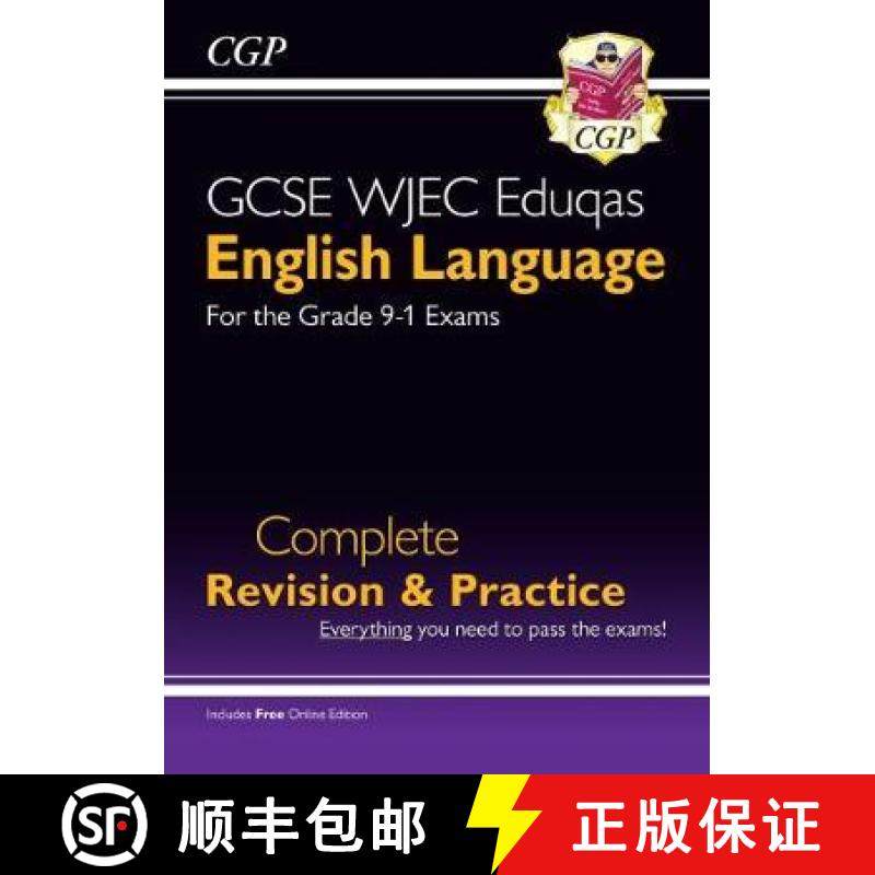 【3-4周达】New Grade 9-1 GCSE English Language WJEC Eduqas Complete Revision & Practice (with Online ... [9781789082432]