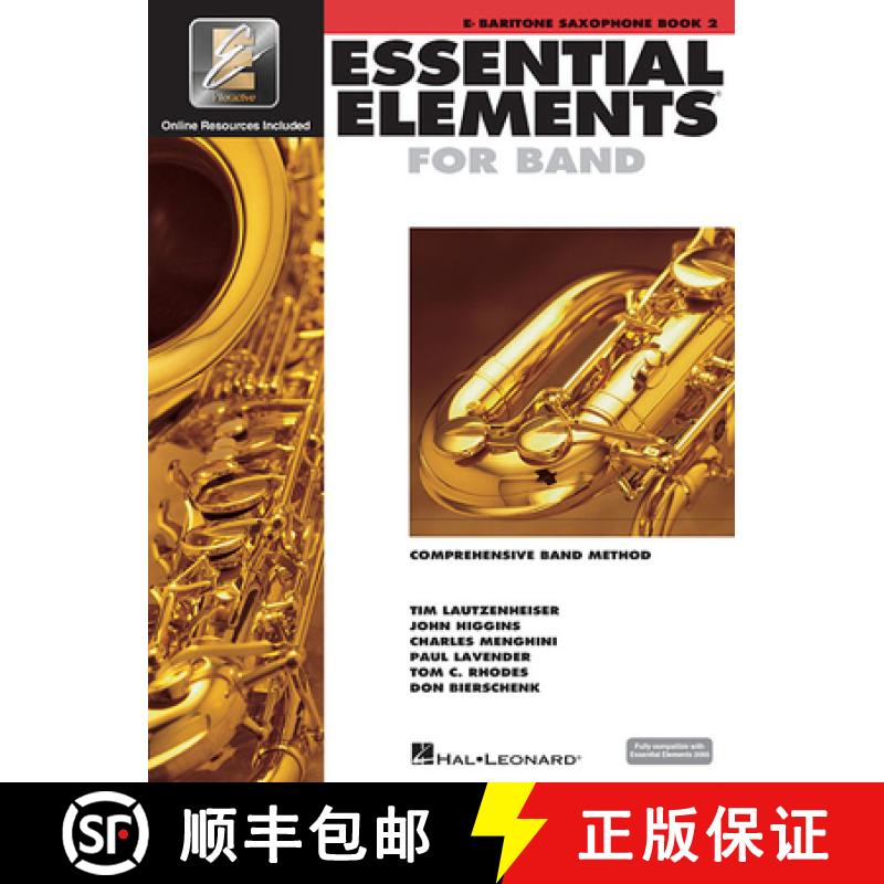 【3-4周达】Essential Elements for Band Book 2 with Eei Baritone Saxophone Method Book Concert Band Sh... [9780634012938]