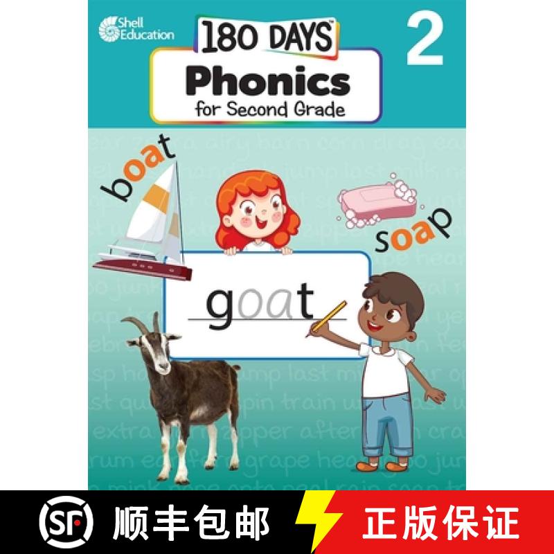 【3-4周达】180 Days(tm) Phonics for Second Grade: Practice, Assess, Diagnose [9781087662572]