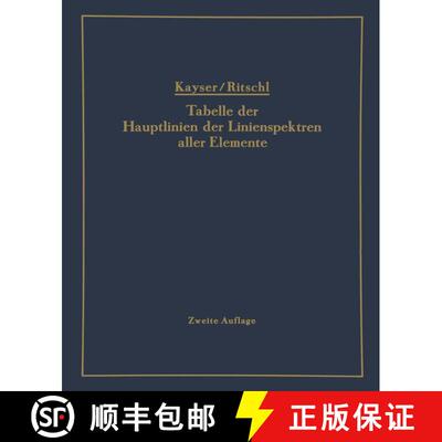 【3-4周达】Tabelle der Hauptlinien der Linienspektren aller Elemente nach Wellenlänge geordnet (2. A... [9783540042075]