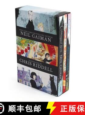 预订 Neil Gaiman/Chris Riddell 3-Book Box Set: Coraline; The Graveyard Book; Fortunately, the Milk [9780062379825]