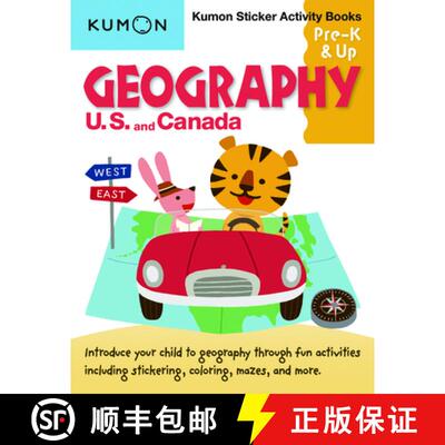 【3-4周达】Kumon Sticker Activity Books: Geography U.S. and Canada [9781941082676]