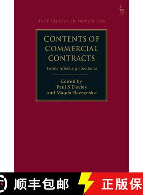 【3-4周达】Contents of Commercial Contracts: Terms Affecting Freedoms [9781509945382]