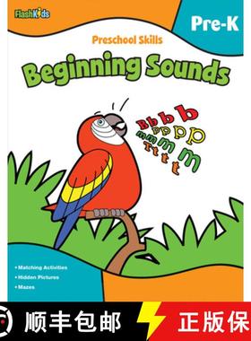 【3-4周达】Preschool Skills: Beginning Sounds (Flash Kids Preschool Skills) [9781411434226]