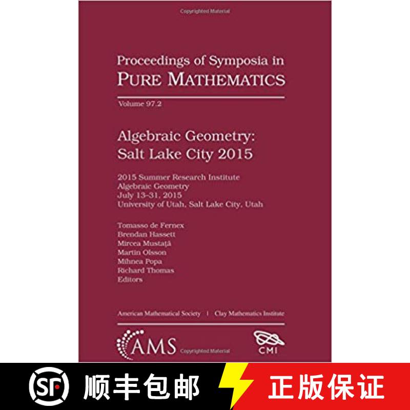 【3-4周达】Algebraic Geometry Salt Lake City 2015 (Part 2) [9781470435783]